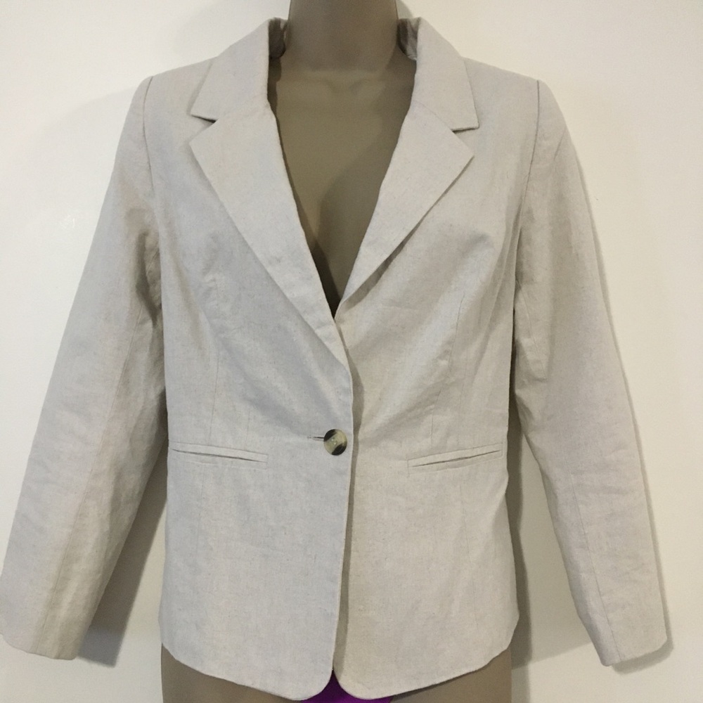 Kenzie Cotton/Linen blend one button blazer size S